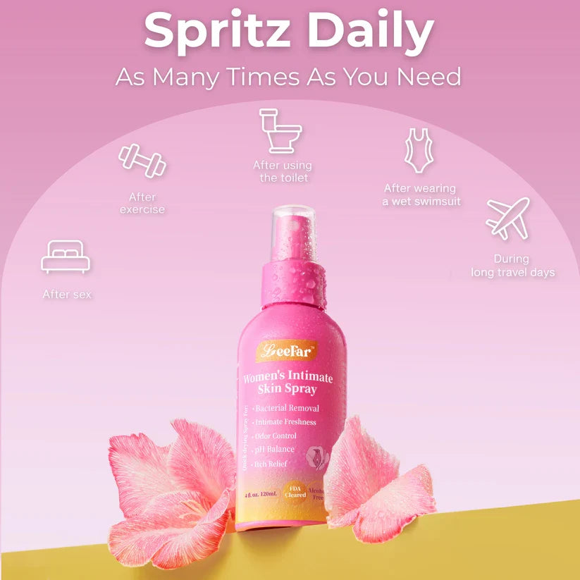 LeeFar Women’s pH Balance Intimate Spray – Odor Control & Itch Relief